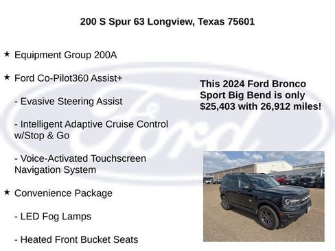 Used 2024 Ford Bronco Sport Big Bend w/ Convenience Package image 5