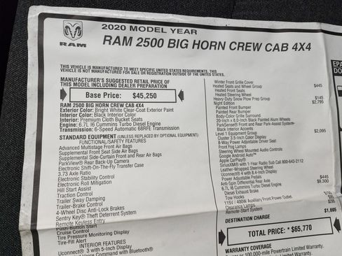 Used 2020 RAM 2500 Big Horn w/ Night Edition image 63