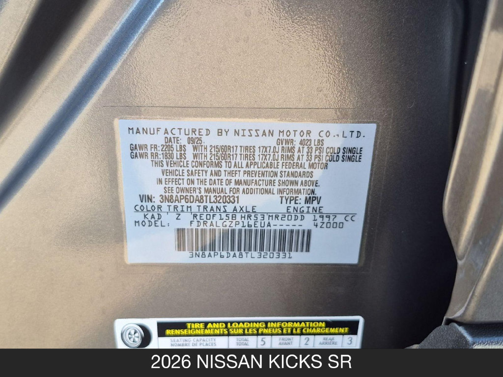 Certified 2026 Nissan Kicks SR FWD image 24