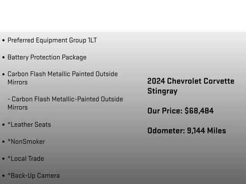 Used 2024 Chevrolet Corvette Stingray Coupe w/ Battery Protection Package RWD image 6