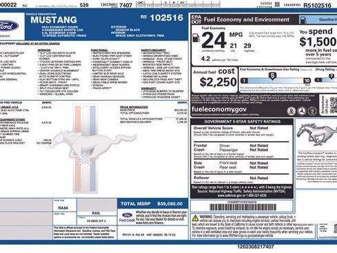Certified 2024 Ford Mustang Coupe w/ 2.3L High Performance Package RWD image 36