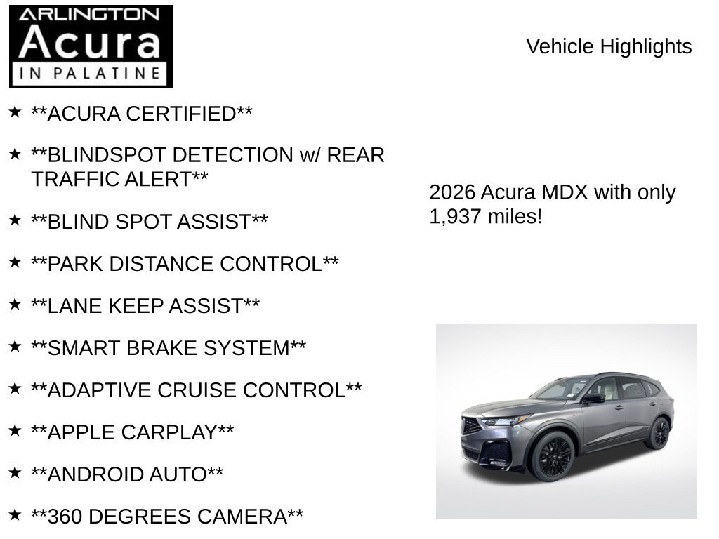 Certified 2026 Acura MDX A-Spec w/ Advance Package AWD/4WD image 7