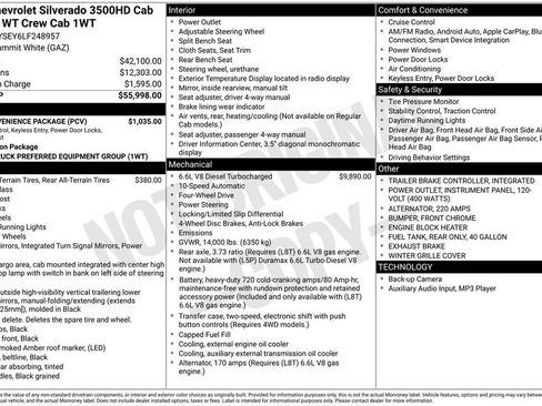 Used 2020 Chevrolet Silverado 3500 W/T w/ WT Convenience Package image 5