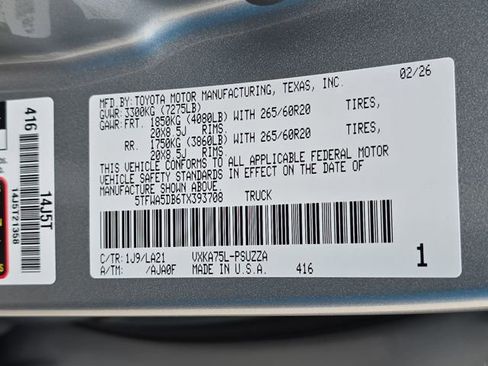 New 2026 Toyota Tundra Platinum AWD/4WD image 35
