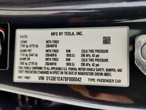 Used 2025 Tesla Model 3 Long Range RWD image 24
