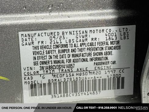 Certified 2025 Nissan Sentra SV FWD image 29