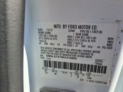 Used 2022 Ford Transit Connect XL w/ CNG/LPG Engine Prep Package image 40