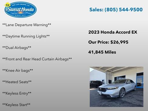 Used 2023 Honda Accord EX image 7