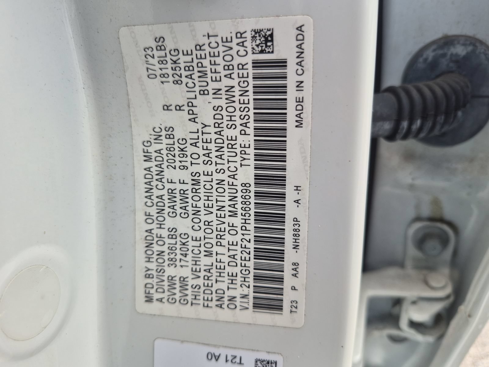 Certified 2023 Honda Civic LX image 23
