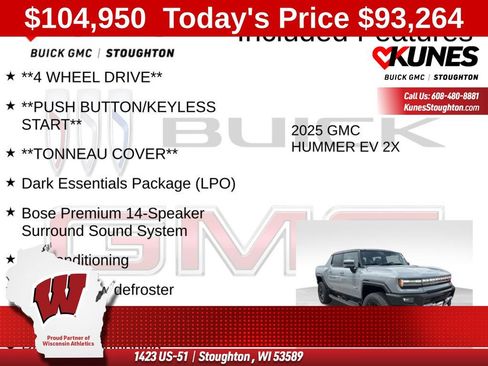 New 2025 GMC Hummer EV 2X w/ LPO, Dark Essentials Package AWD/4WD image 5