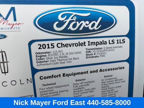 Used 2015 Chevrolet Impala LS w/ LS Convenience Package image 30