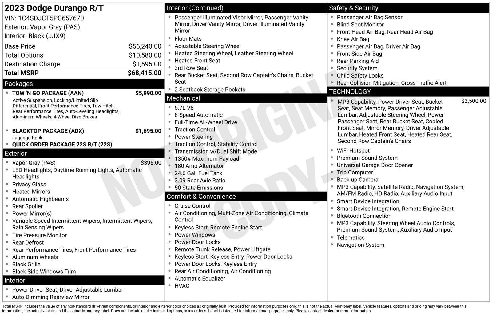 Used 2023 Dodge Durango R/T w/ Tow 'N Go Package AWD/4WD image 2