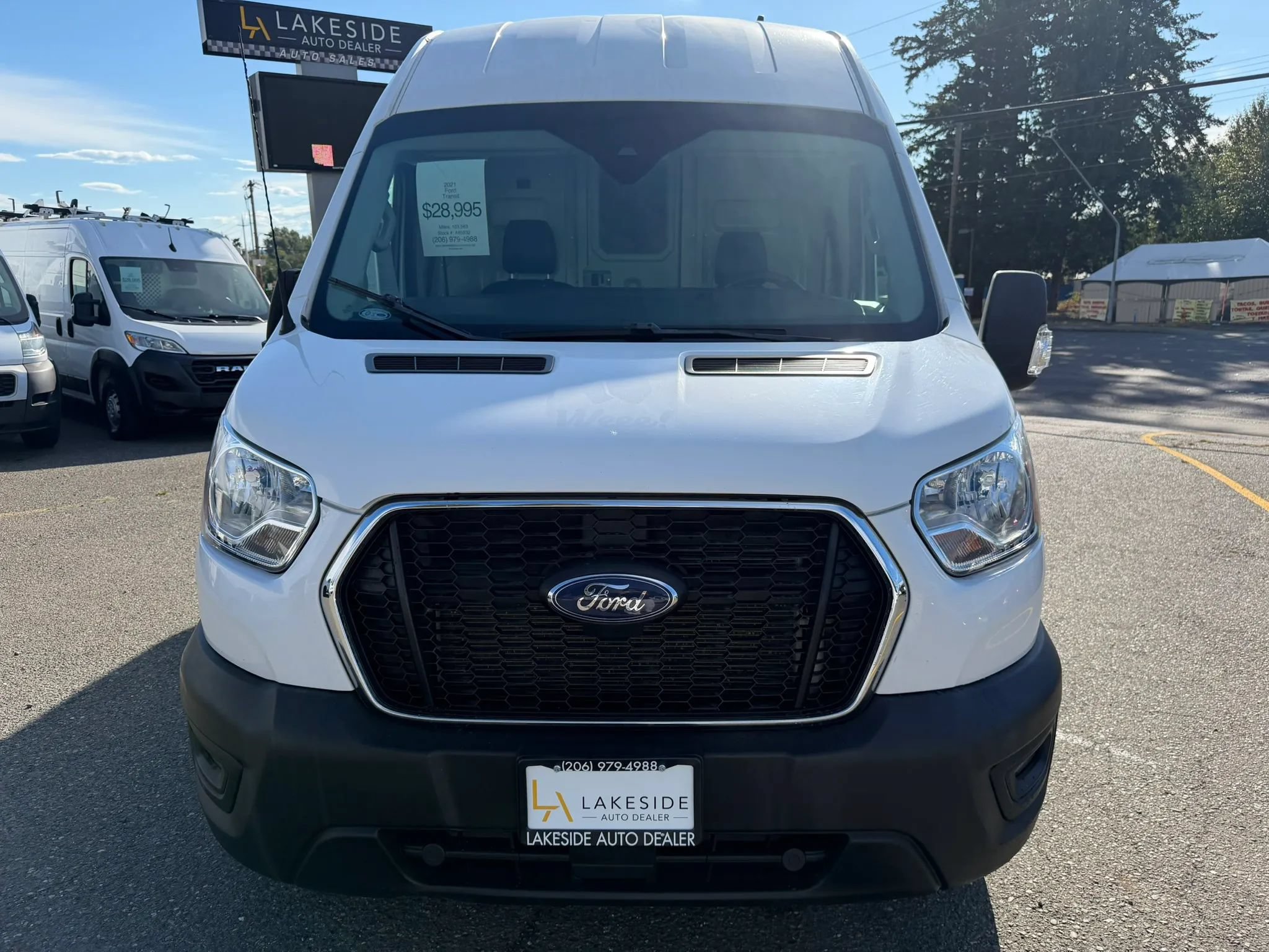 Used 2021 Ford Transit 350 148 High Roof Extended w/ Load Area Protection Package RWD image 2