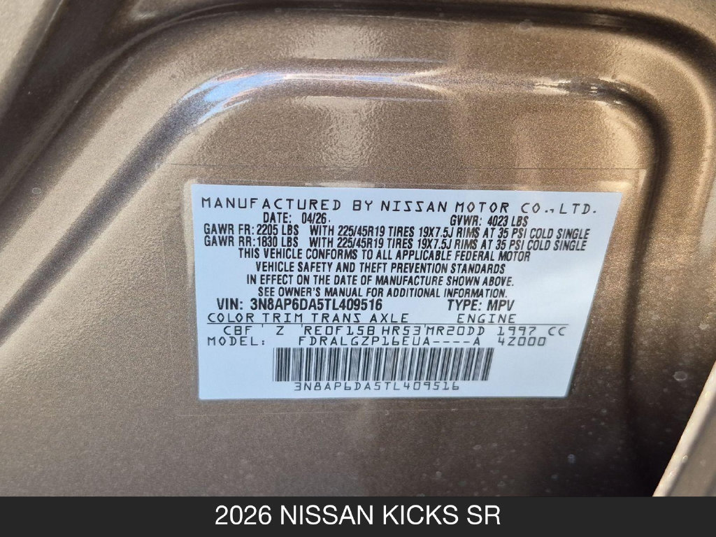 Certified 2026 Nissan Kicks SR FWD image 24