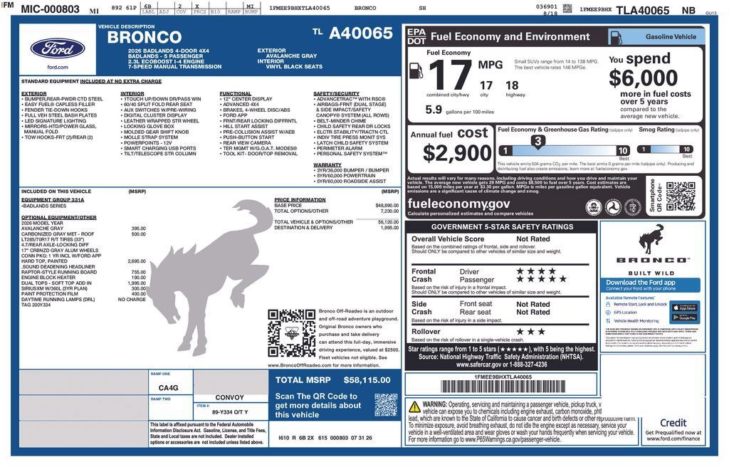 Used 2026 Ford Bronco Badlands AWD/4WD image 6
