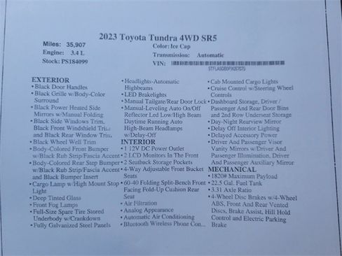 Used 2023 Toyota Tundra SR5 image 2