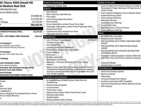 Used 2022 GMC Sierra 3500 Denali w/ Denali Ultimate Package AWD/4WD image 7