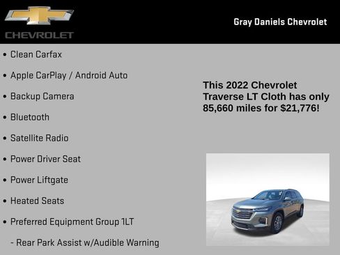 Certified 2022 Chevrolet Traverse LT image 7