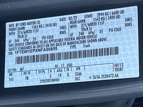 Used 2022 Ford F150 XLT w/ Equipment Group 302A High AWD/4WD image 33