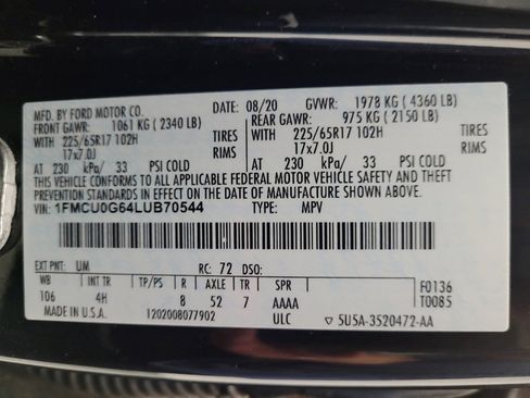 Used 2020 Ford Escape SE image 33