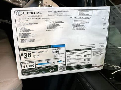 New 2026 Lexus RX 350 AWD/4WD image 14