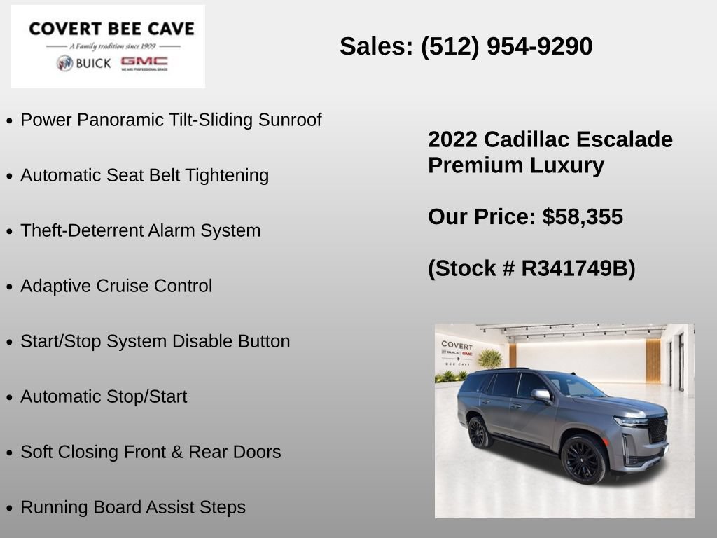 Used 2022 Cadillac Escalade Premium Luxury w/ Performance Package RWD image 37