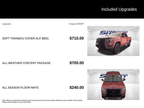 Used 2026 Nissan Frontier SV w/ All-Weather Content Package AWD/4WD image 2