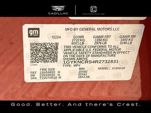 Certified 2024 Cadillac XT5 Premium Luxury w/ LPO, Floor Liner Package FWD image 35