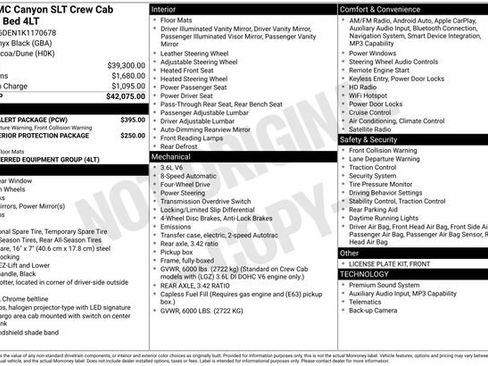 Used 2019 GMC Canyon SLT w/ Driver Alert Package image 6