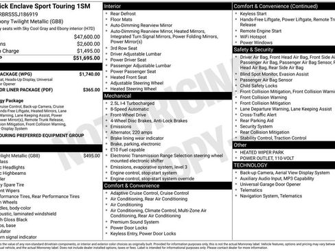 Used 2025 Buick Enclave Sport Touring w/ Power Package FWD image 36