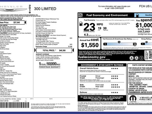 Used 2018 Chrysler 300 Limited image 6