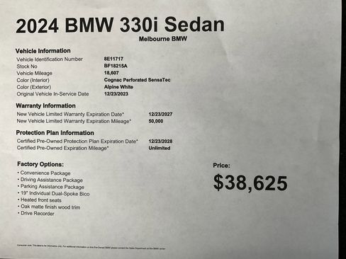 Certified 2024 BMW 330i Sedan w/ Convenience Package image 36
