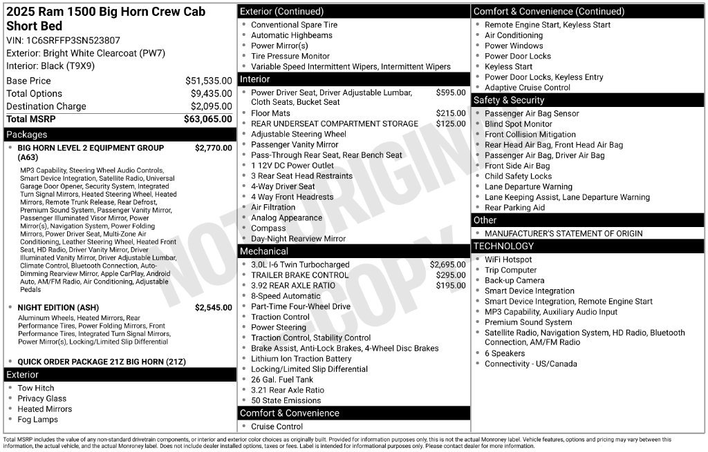 Used 2025 RAM 1500 4x4 Crew Cab image 12