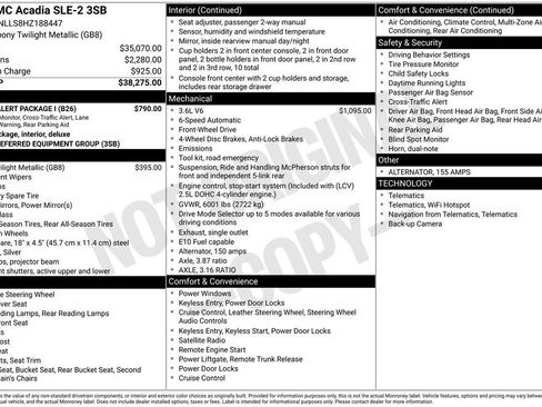 Used 2017 GMC Acadia SLE w/ Driver Alert Package I FWD image 2
