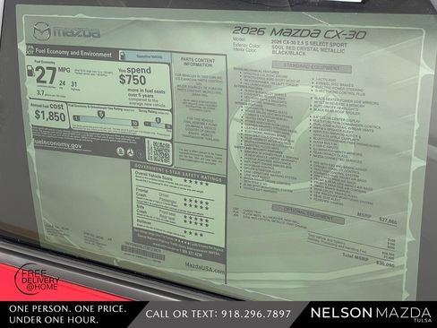 New 2026 MAZDA CX-30 AWD 2.5 S w/ Select Sport Pkg image 17