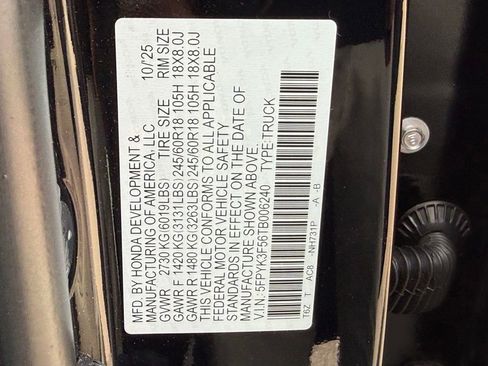 Certified 2026 Honda Ridgeline RTL image 29