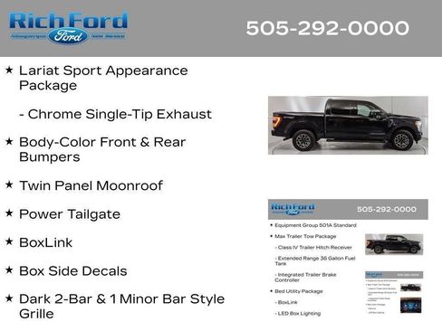 Certified 2023 Ford F150 Lariat w/ Max Trailer Tow Package AWD/4WD image 94