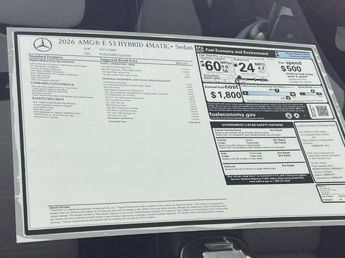 New 2026 Mercedes-Benz E 53 AMG e 4MATIC Sedan image 29