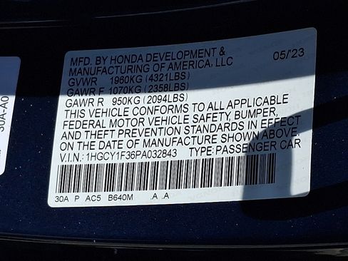 Certified 2023 Honda Accord EX image 27