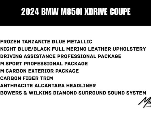 Used 2024 BMW M850i xDrive Coupe w/ M Carbon Exterior Package AWD/4WD image 2