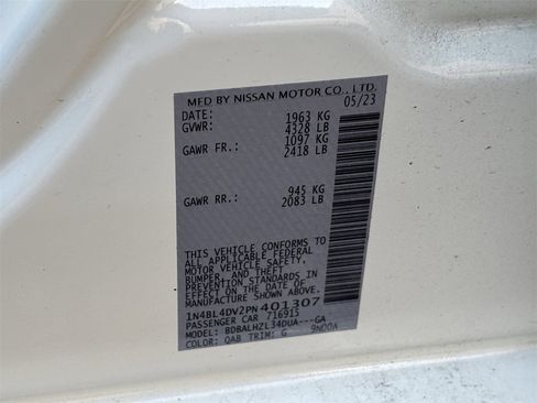 Certified 2023 Nissan Altima 2.5 SV image 10