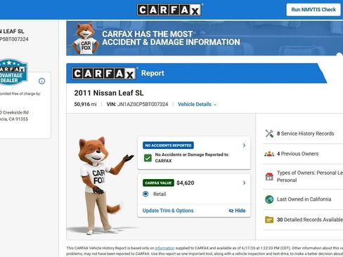 Used 2011 Nissan Leaf SL w/ Recycling/Organizational Pkg FWD image 17