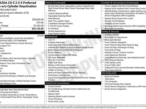 Certified 2024 MAZDA CX-5 AWD 2.5 S w/ Preferred Package image 4