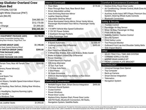 Used 2022 Jeep Gladiator Overland w/ Popular Equipment Package image 2