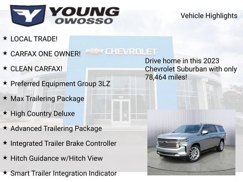 Certified 2023 Chevrolet Suburban High Country AWD/4WD image 8