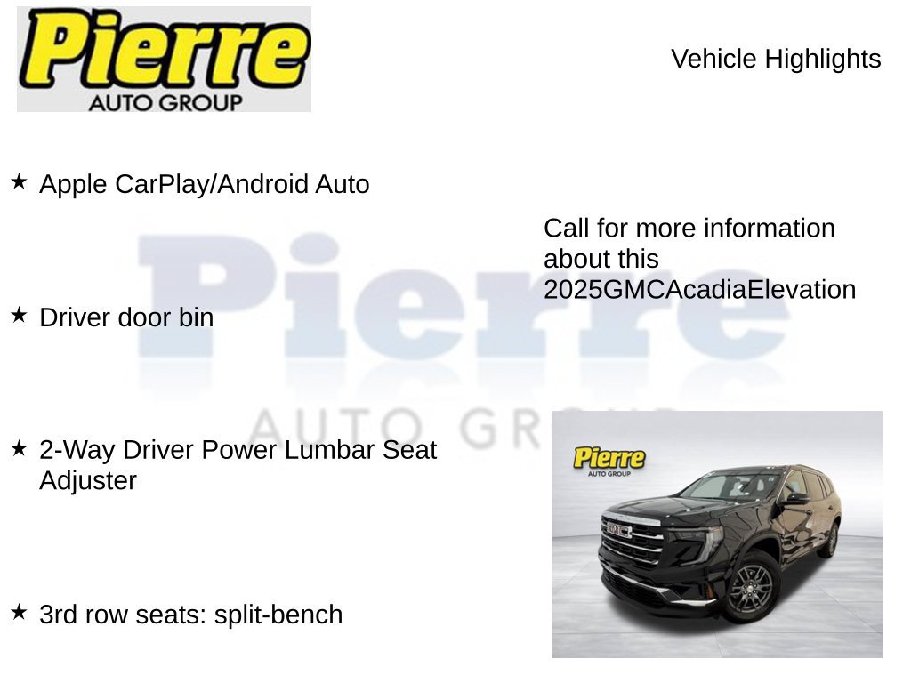 Used 2025 GMC Acadia Elevation AWD/4WD image 22