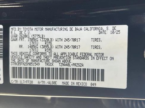 New 2025 Toyota Tacoma SR5 image 20