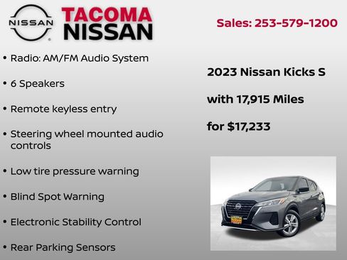Used 2023 Nissan Kicks S image 6