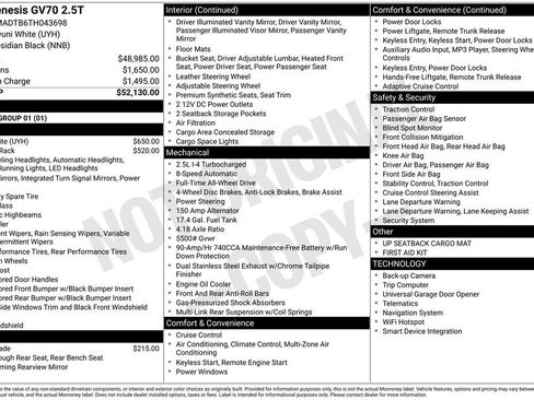 New 2026 Genesis GV70 2.5T AWD/4WD image 14