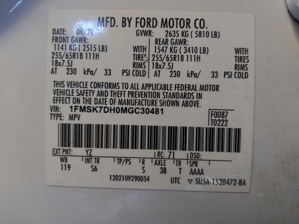 Used 2021 Ford Explorer XLT w/ Equipment Group 202A RWD image 33